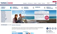 Bildschrimfoto der Targobank-Website